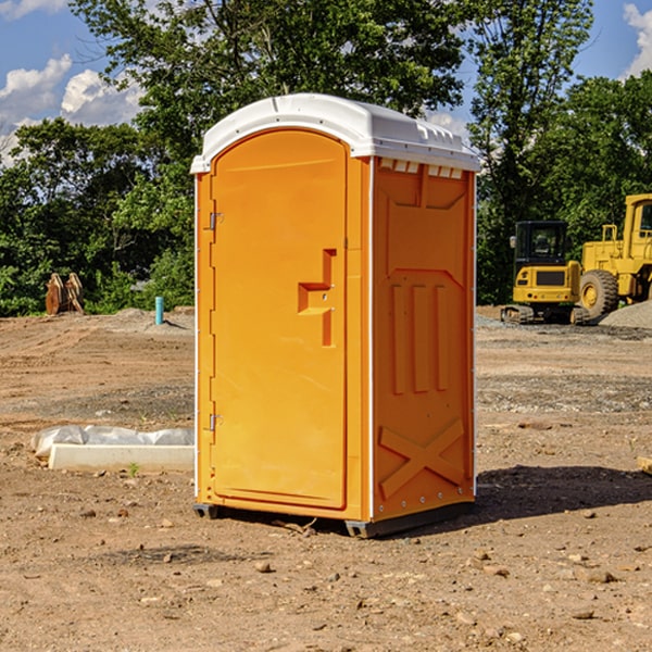 can i customize the exterior of the porta potties with my event logo or branding in Merom IN